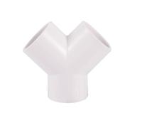1pcs Plastic PVC Y-Shaped Inclined Tee Connector Water Supply Pipe Bifurcated 3-Way Joint Pipe Fittings(32mm)
