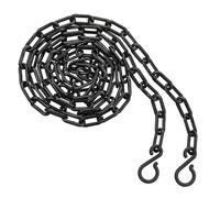 1pcs Plastic Warning Chain Road Block Barrier Traffic Crowd Parking Control 6/8/10MM Protection Accessories For Queue Line Parking(Black,10mm x 10M)
