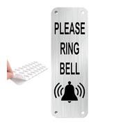 1PCS Please Ring The Bell Sign, Stainless Steel Waterproof Doorbell Sticker for Front Door Durable Outdoor Indoor Door Sign, personalized doorbell logo, can be easily installed on the door or wall