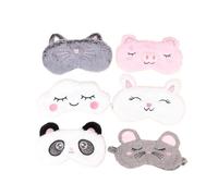 1PCS Plush Cute Grey Cat Eye Mask Sleeping Mask Eye Shade Cover Blindfold Eyeshade Eyepatch Suitable for Travel Home Gift(Panda)
