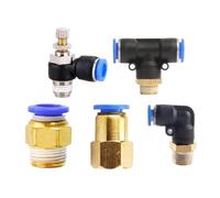 1PCS Pneumatic Air Connector Fitting PC PCF/PL/PLF 4/6/8/10/12mm Thread 1/8 1/4 3/8 1/2 Hose Fittings Pipe Quick Connectors(8-04,PC 1PCS)