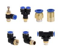 1pcs Pneumatic Air Connector Fitting PC/PCF/PL/PLF 4mm 6mm 8mm Thread 1/8" 1/4 3/8 1/2 Straight Hose Fittings Pipe Quick Connectors(12-02,PCF)