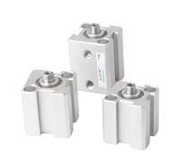 1pcs Pneumatic Compact Air Cylinder Port M5*0.8 SDA12 SDA16X5/10/15/20/30/40/50-S/B Double Acting Mini Piston(SDA12X5-S)