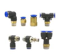 1PCS Pneumatic Connector PCF PC PL SL PB PH PX 4-12mm Hose Tube Air Fitting 1/8 1/4 3/8 1/2 BSPT(6-02,PC)