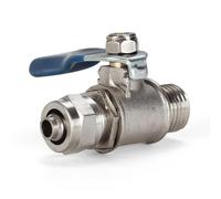 1pcs Pneumatic Copper Ball Valve, 1/4" Male Thread to 6mm/8mm/10mm Tube Quick Connect Reverse Osmosis Water Air Oil