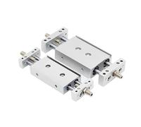 1pcs Pneumatic Cylinder Series Small Adjustable Sroke Sliding Table Double Shaft Rod STMB10/16/20/25-50/100(Stroke 200mm,Bore 25mm)