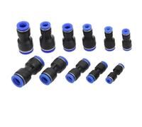 1pcs Pneumatic Fittings Push in Straight Reducer Connectors for Air Vacuum Water Pipe Plastic Pneumatic Parts 4mm-16mm OD Hose(6mm-10mm)