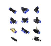 1pcs Pneumatic Fittings Quick Connector Air Hose Tube Connectors Plastic PU PY 4mm 6mm 8mm 10mm 12mm Push Into(LSA 1pcs,OD 10mm)