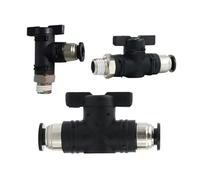 1pcs Pneumatic Hand Ball Valve 4/6/8/12mm Union Elbow Flow Control Switch Thread M5 1/8 1/4 1/2 Hose Connector(BVC,6MM_M5)