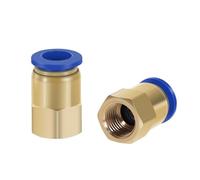 1pcs Pneumatic Quick Connector Air Fitting PCF for 4 6 8 10 12mm Hose Tube Pipe to 1/8" 3/8" 1/2" 1/4" BSPT Female Thread Brass(PCF4-M5)