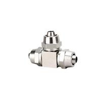 1pcs Pneumatic Quick Screwing Brass Hose Fitting T-Type L-Type Cross-Type Tube OD 4mm 6mm 8mm 10mm 12mm 14mm 16mm Pneumatic Fittings(Three Way,12mm)