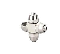1pcs Pneumatic Quick Screwing Brass Hose Fitting T-Type L-Type Cross-Type Tube OD 4mm 6mm 8mm 10mm 12mm 14mm 16mm Pneumatic Fittings(Four Way,4mm)