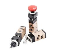 1PCS Pneumatic Two-Position Five-Port-Position Five-Way Mechanical Valve Roller Wheel Button Type MSV-86522R/TB/EB MSV(Msv-86522tb,Without Connector)