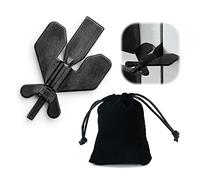 1pcs Portable Door Stopper and 1pcs Black Storage Bag, Stainless Steel Travel Lock, Anti-Theft, No Drilling Needed, Safety Privacy Lock, Suitable for Hotel, Home Door Lock (Black)