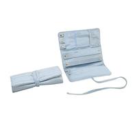 1Pcs Portable Foldable Travel Jewelry Bag For Necklace Earrings Ring Case Organizer Journey Storage Bags For Travel And Outings(Sky Blue)