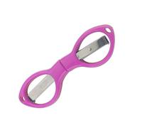 1PCS Portable Folding Scissors Carbon Steel Line Cutting Tools Hand Tool Supplies Multifunctional Needlework Scissors(Pink-A)