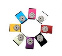 1Pcs Portable Mini Metal Clip Card Mp3 Player Plum Key Iron Clip Mp3 Student Walk Gift Mini Mp3 Random Color Practical and Attractive