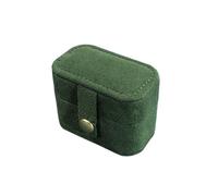 1pcs Portable Ring Storage Box, Travel Mini, Earrings(Green)
