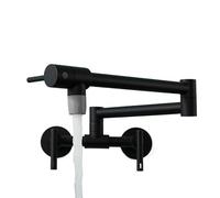 1pcs Pot Filler Faucet Wall Mounted Kitchen Mixer Solid Brass Swivel Spout Hot and Cold Water with Dual Handle(Color 6)