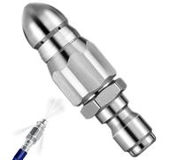 1PCS Powerful Pipe Cleaning and Unclogging Nozzle, Stainless Steel Sewer Jetter Nozzle 5000 PSI for 1/4 Quick Connect, Sewer Jetter Nozzles for High Pressure Washer Clean