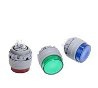 1pcs Press Type 22mm Ultra Short Button Switch with Light Self-locking and Self resetting SPB1 Ultra-thin Waterproof Circular Switch(Red,SELF-RESET_12-24V)