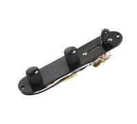 1pcs Prewired Loaded Control Plate 3 Way Converter Wiring Harness Knobs For FD/TL Electric Guitar(Black)