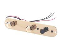 1pcs Prewired Loaded Control Plate 3 Way Converter Wiring Harness Knobs For FD/TL Electric Guitar(Gold)