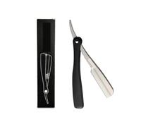 1PCS Professional Black Straight Razor | Folding Manual Shaver Barber Beard Eyebrow Cutting Shaving Tool For Men Professional Razors(Sliver Sliver)