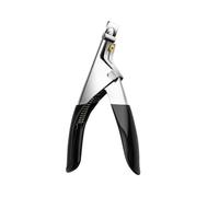 1PCS Professional Nail Art Clipper Special Type U Word False Tips Edge Cutters Manicure Colorful Stainless Steel Nail Art Tools(Black)