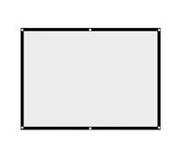 1PCS Projector Screen, 4:3 Portable Movie Projection Curtain Foldable Double Sided Projection Curtain Noncrease White Projector Screen with Carry Bag (84-inch)