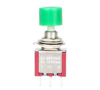 1PCS PS-102 DS-612 Push Button Momentary Switch With Cap Round Self-Resetting Twist Switch 3 Pins 2A 250V AC 5A 120V Toggle Switches(DVP02LC-SL,5pcs)