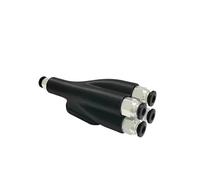 1Pcs PTFE Bowden Connector, 4 in and 1 Out Bowden Coupler, ABS Pneumatic Fitting Collet for Bambu Lab P1P P1S X1C 3D Printer Distinctive(Option 1)