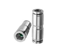 1PCS PU PG Pneumatic Connector 304 Stainless Steel 4-16mm Outer Diameter Quick Connector Release Trachea(PU12-10)