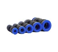 1Pcs PU4 PU6 PU-8 PU10 PU12 PU14 PU16 Straight Push in Fitting Pneumatic Push to Connect Air Quick Fitting(PU16)