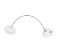 1PCS Punch-Free Security Cabinet Locks Sliding Closet Door Refrigerator Lock with Keys(White 01)