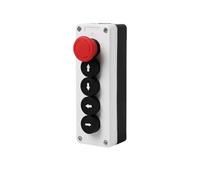 1PCS Push Button Box Switch Arrow Symbol Indicating Start Stop Recovery Reset Waterproof Emergency Stop Industrial Handheld Control(5P ES 4Reset)