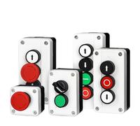 1PCS Push Button Box Switch Arrow Symbol Indicating Start Stop Recovery Reset Waterproof Emergency Stop Industrial Handheld Control(3P Up Down Stop)