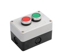 1PCS push button switch control box plastic handheld self-start button waterproof box industrial emergency stop switch(Green)