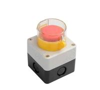 1PCS push button switch control box plastic handheld self-start button waterproof box industrial emergency stop switch(Beige)