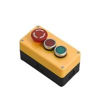 1PCS push button switch control box three-position plastic start-stop industrial button two-position emergency stop switch box(3-01)