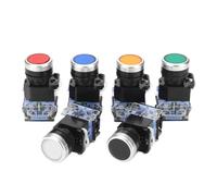 1PCS Push Button Switch LA38-11BN LA38-11BNZS NO/NC Momentary/Latching 22mm 4 Screws Round Panel Cutout 2 position Knob switch IDGTTLDF(Yellow,Self-locking)
