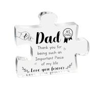 1PCS Puzzle Shaped Acrylic Plaques Daddy Birthday Gifts, Dad Gift from Daughter Son, Fathers Day Presents