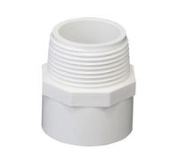 1Pcs PVC 1/2"-4" Thread Connector 20/25/32/40/50/63/75/90/110mm PVC Water Pipe Fittings Garden Irrigation Aquarium Tube Adapter(White,20mm x 1/2 inch)
