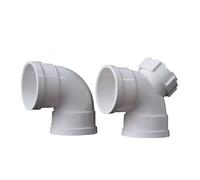 1pcs PVC Drain Pipe 90 Degree Elbow Connector with/Without Inspection Port Drainage Fittings 50 75 110 160 200 250mm Suitable for PVC Pipes(No Inspection Port,ID 110mm)