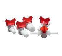 1Pcs PVC Hose Barb Two Way Plastic Ball Valve 4mm 6mm 8mm 10mm 12mm 16mm 20mm 25mm Aquarium Garden Irrigation Connector(10-8mm)