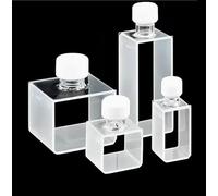 1pcs Quartz Square Screw Mouth Cuvette - UV Resistant Sample Tank for Acid and Alkali Solutions(20mm 10ml)