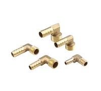 1Pcs Quick Coupling for Hose Brass Barb Fitting Elbow 6 8 10 12 16mm to 1/4 1/8 1/2 3/8 BSP Male Thread Connector Joint(6mm Barb 1/4")