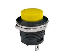 1PCS R13-507 Momentary SPST NO Red Black White Yellow Green Blue Round Cap Push Button Switch AC 6A/125V 3A/250V(Giallo)