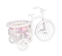 1pcs Rattan Tricycle Bike Flower Basket Vase Storage Party Decor 26 * 16 * 12cm