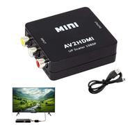 1Pcs RCA to HDMI Converter, 1080P AV to HDMI Converter with USB Power Cable, Composite CVBS AV to HDMI Video Audio Adapter for PS2/3 Wii Xbox N64 VHS